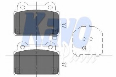 Комплект тормозных колодок, дисковый тормоз KAVO PARTS купить