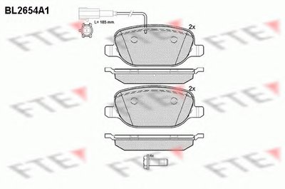 Комплект тормозных колодок, дисковый тормоз FTE купить