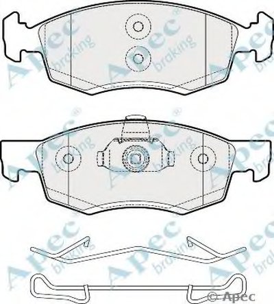 Комплект тормозных колодок, дисковый тормоз APEC braking купить