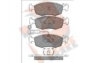 Комплект тормозных колодок, дисковый тормоз R BRAKE купить