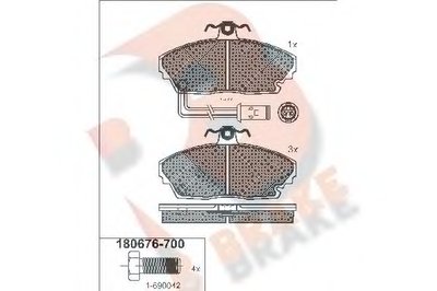 Комплект тормозных колодок, дисковый тормоз R BRAKE купить